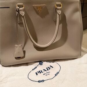 Prada Double Zip Saffiano Tote